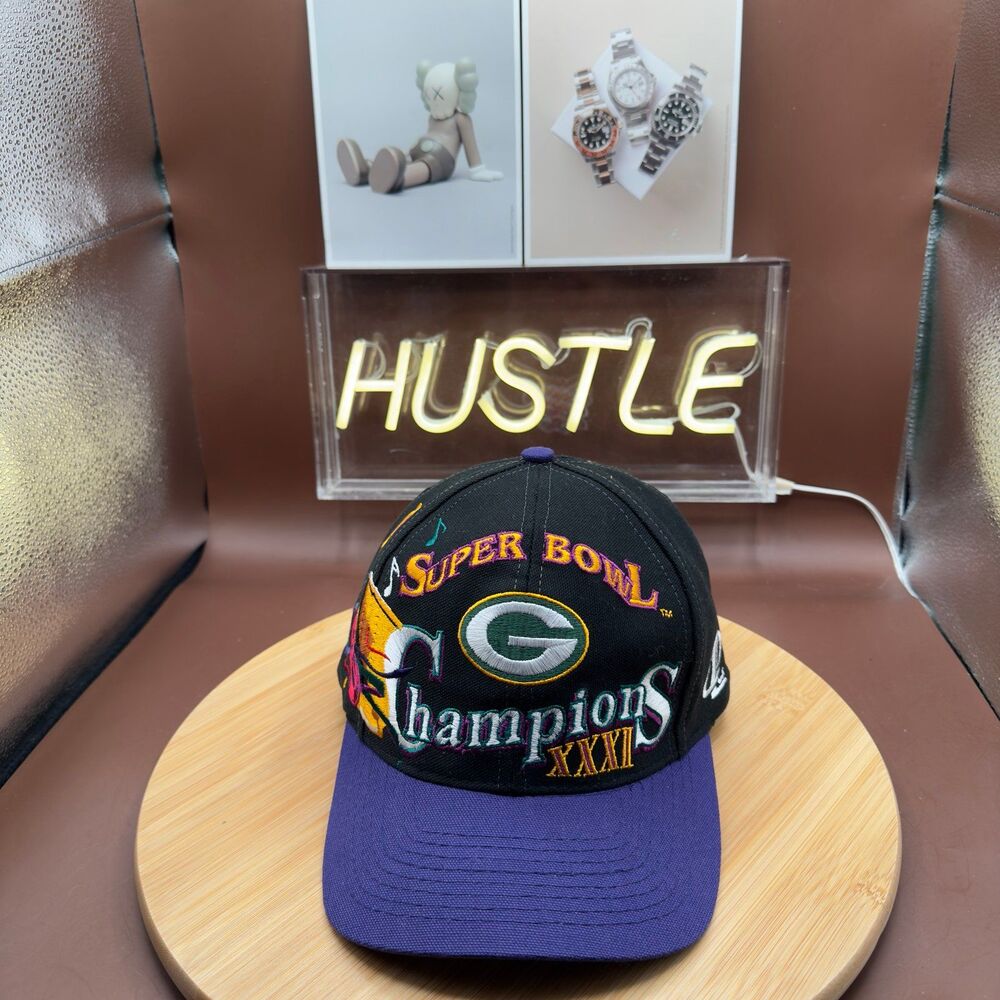 Vintage Green Bay Packers NFL Snapback Cap 1996 Super Bowl Champions